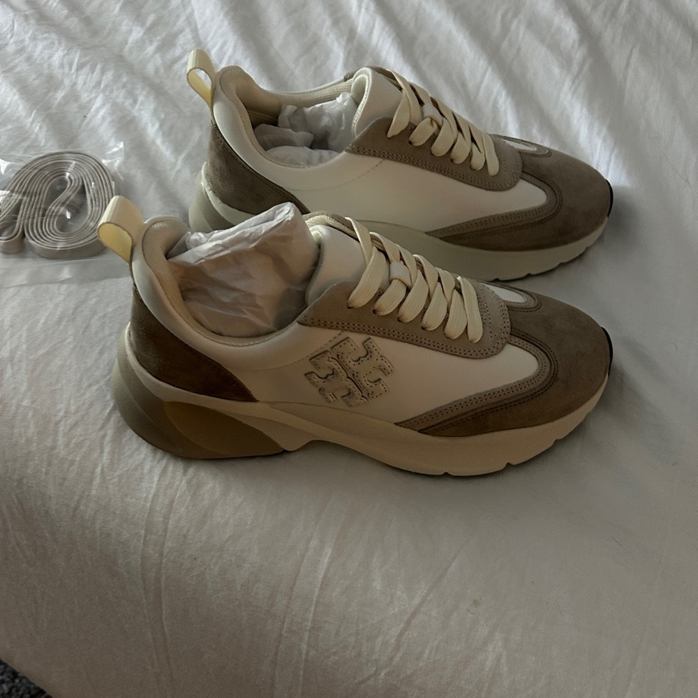 Tory Burch - Beige and White Sneakers